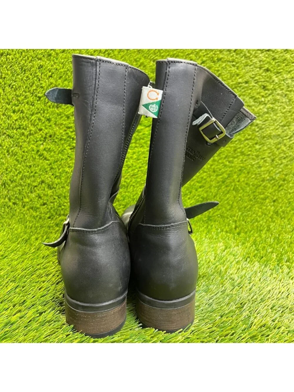 Mellow Walk Vanessa Womens Size 8.5 Black Steel Toe Motorcycle Engineer Boots